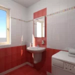 Drevostavba Easy 92 červená kúpelňa