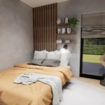 Malá drevostavba Easy 40 - moderná spálňa