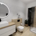 Poschodová drevostavba Easy 90 s rovnou strechou - kúpelňa